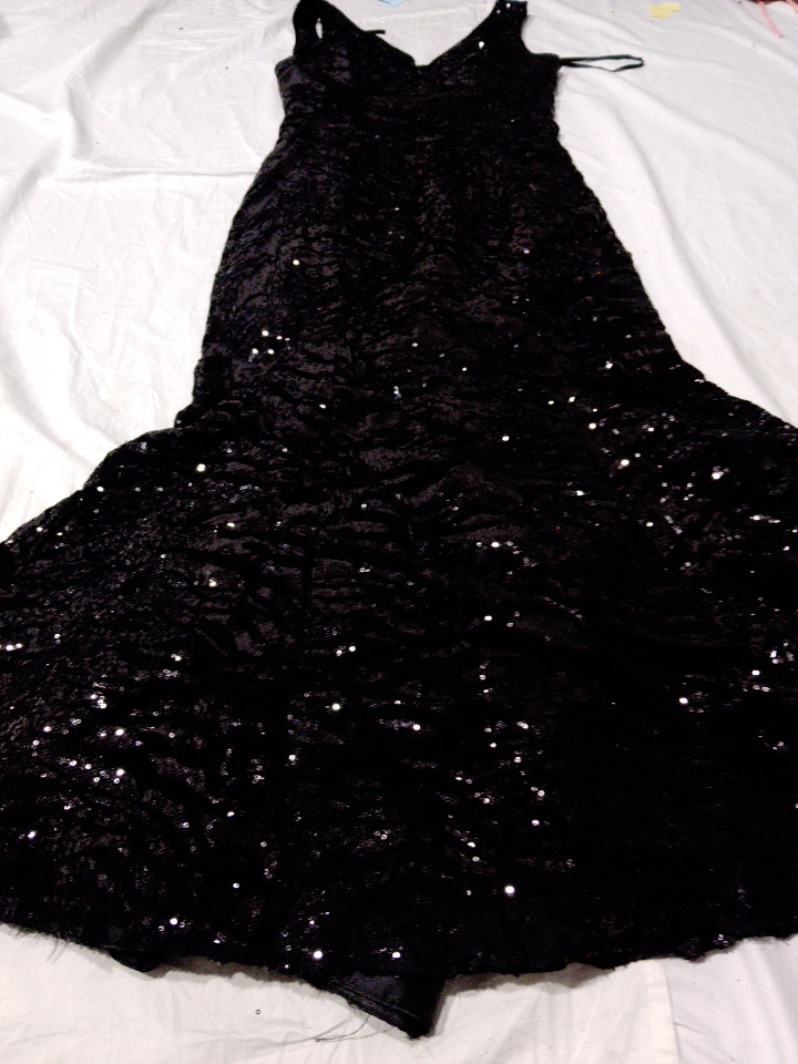Black Sequined Party Dress