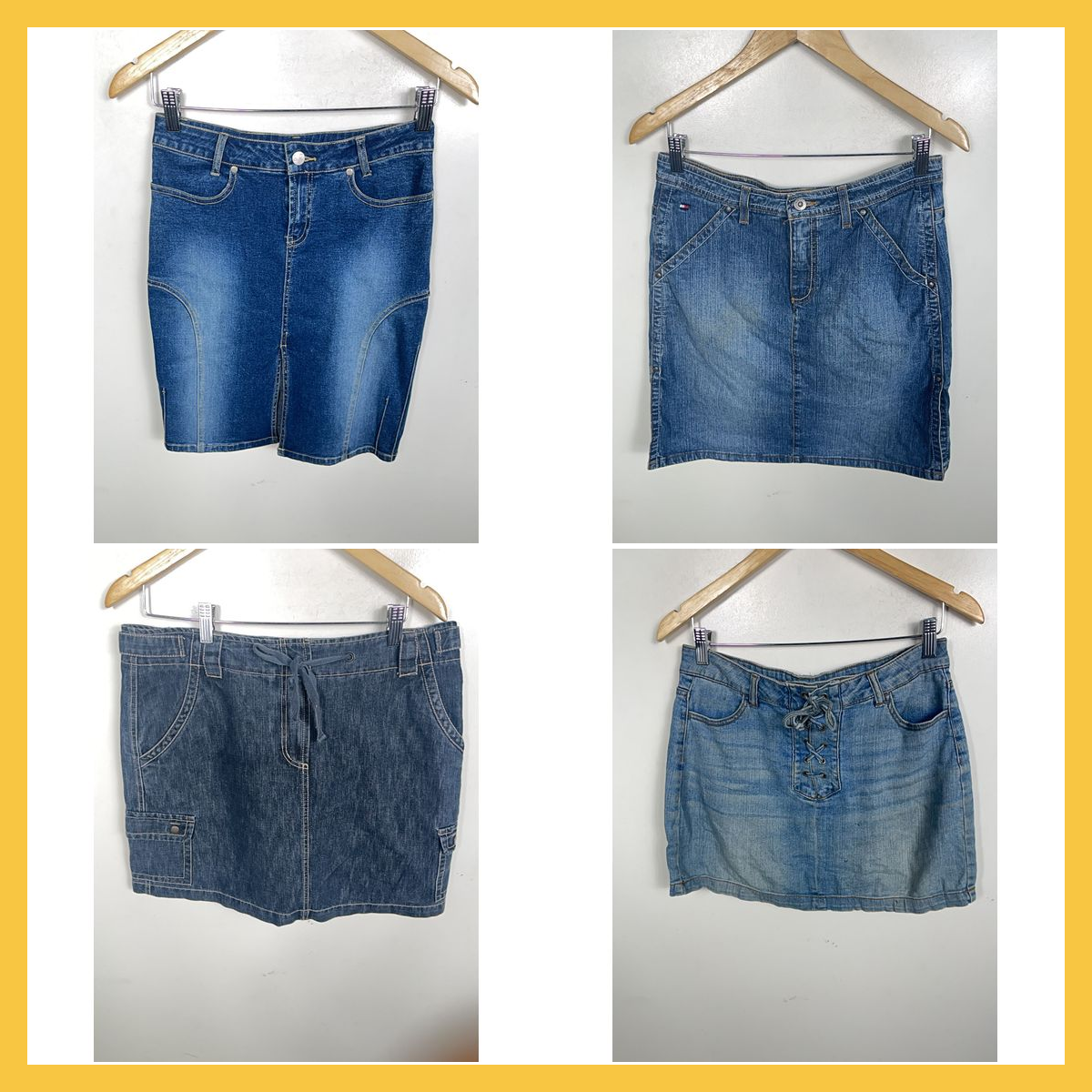 Lot de jupes mini en denim Designer Tommy Hilfiger..