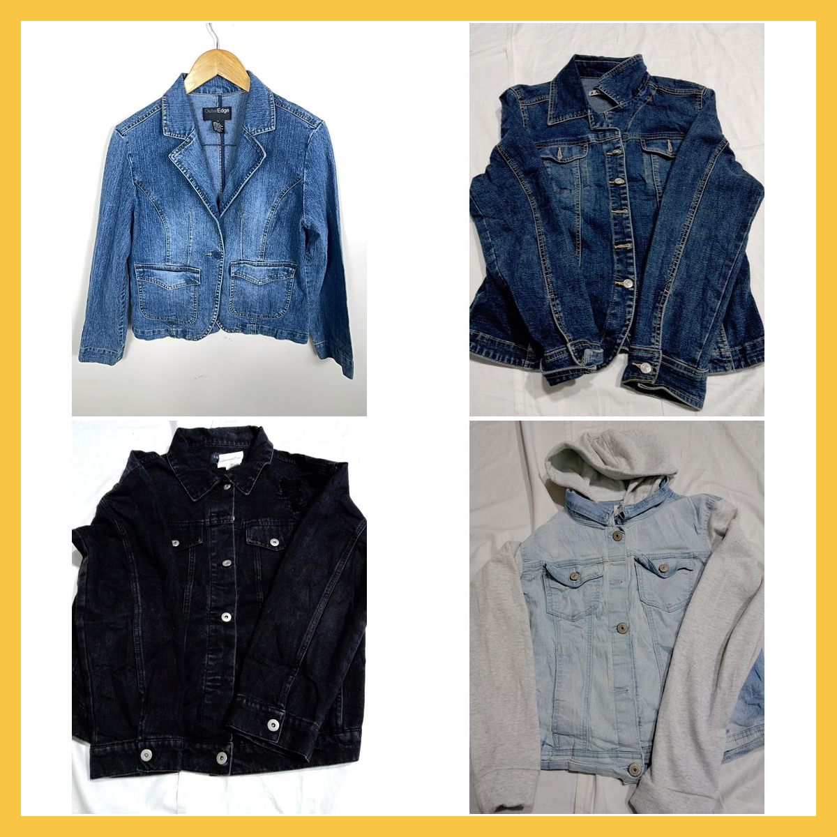 Ensemble de vestes en denim - Mélange de 15 pièces..