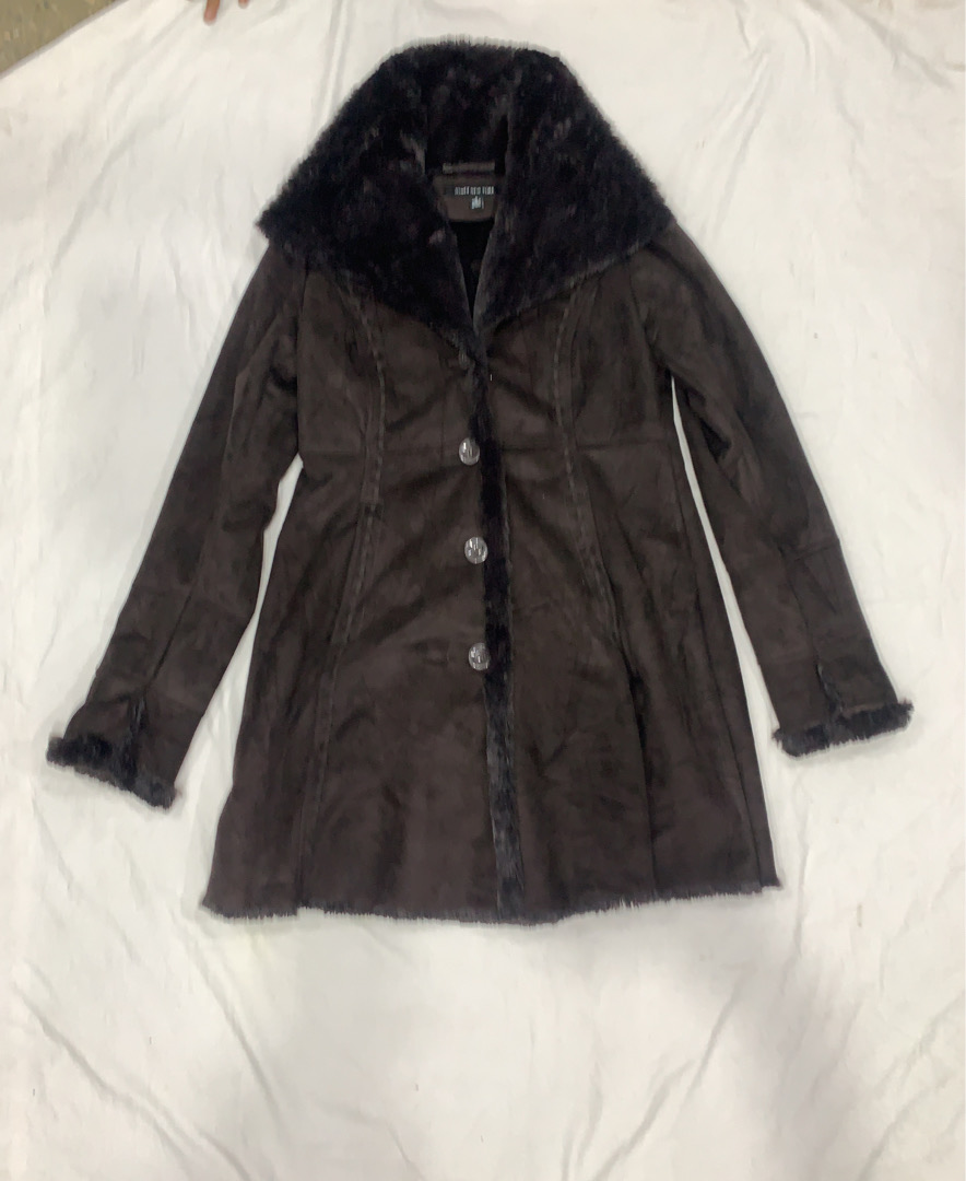 Veste en fausse fourrure marron Jones New York