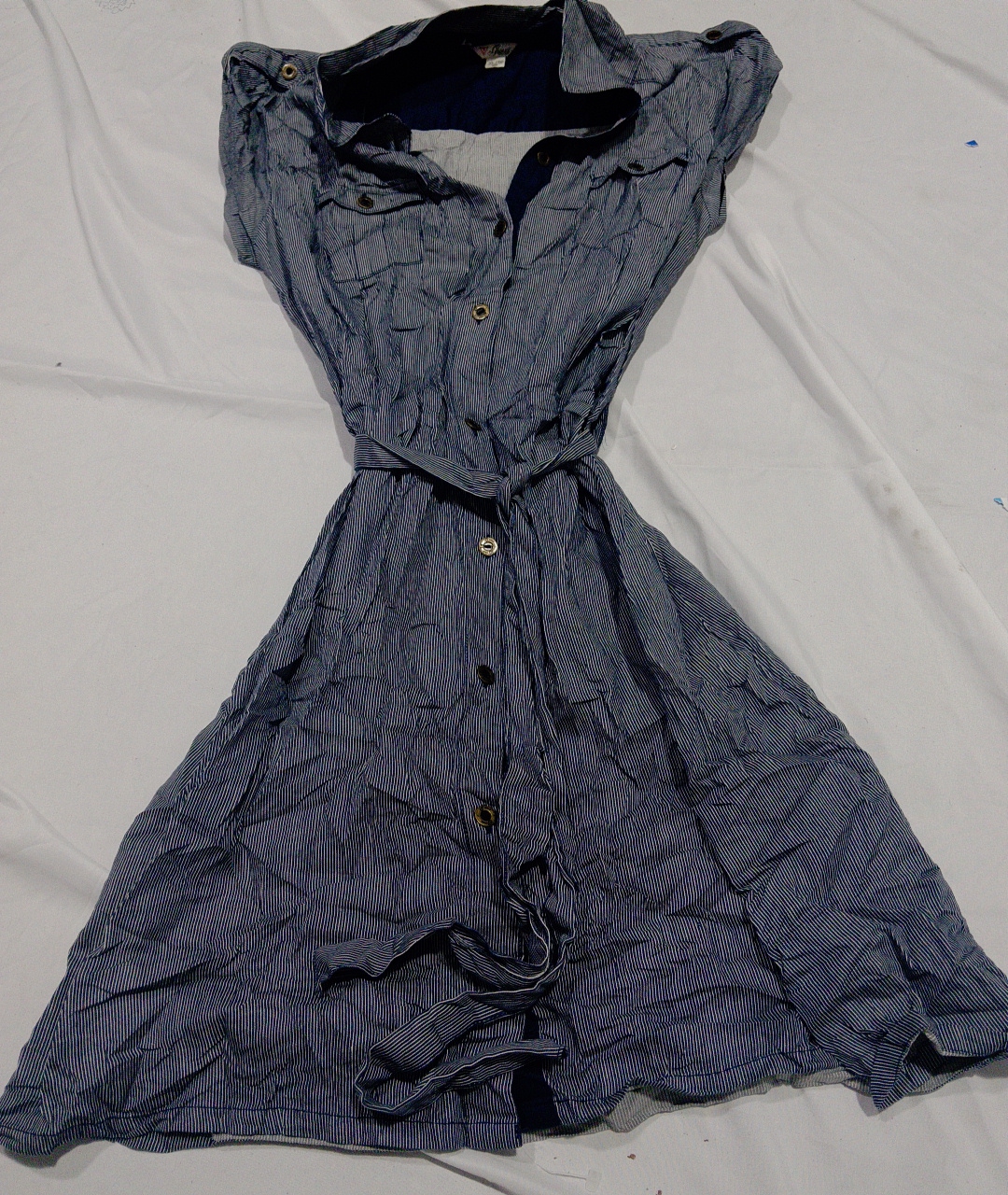 Guess Blue Striped Dress