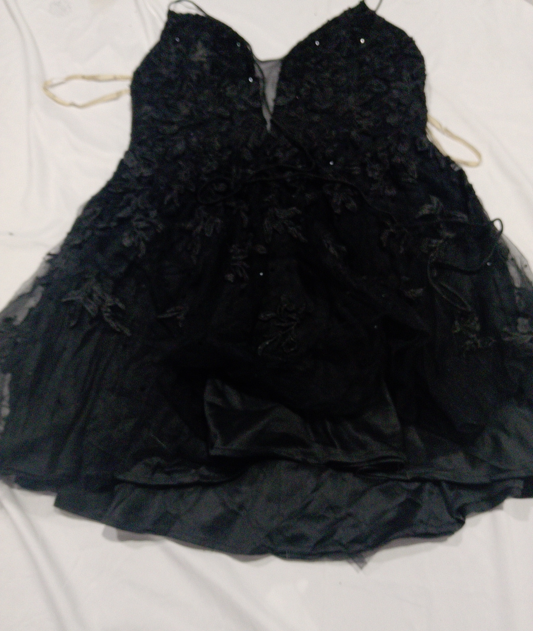 Faviana Glamour Black Evening Dress