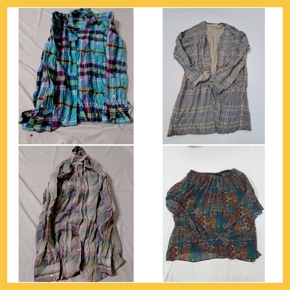 Plaid & Printed Tops Bundle - Ralph Lauren, LOFT, ..