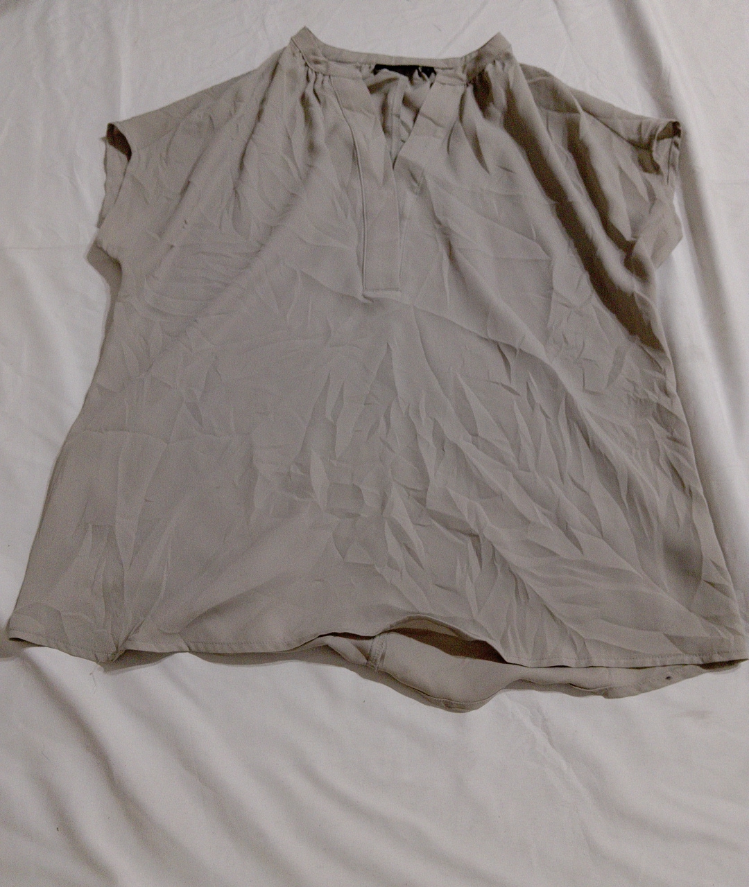 Women's Beige Short Sleeve Top