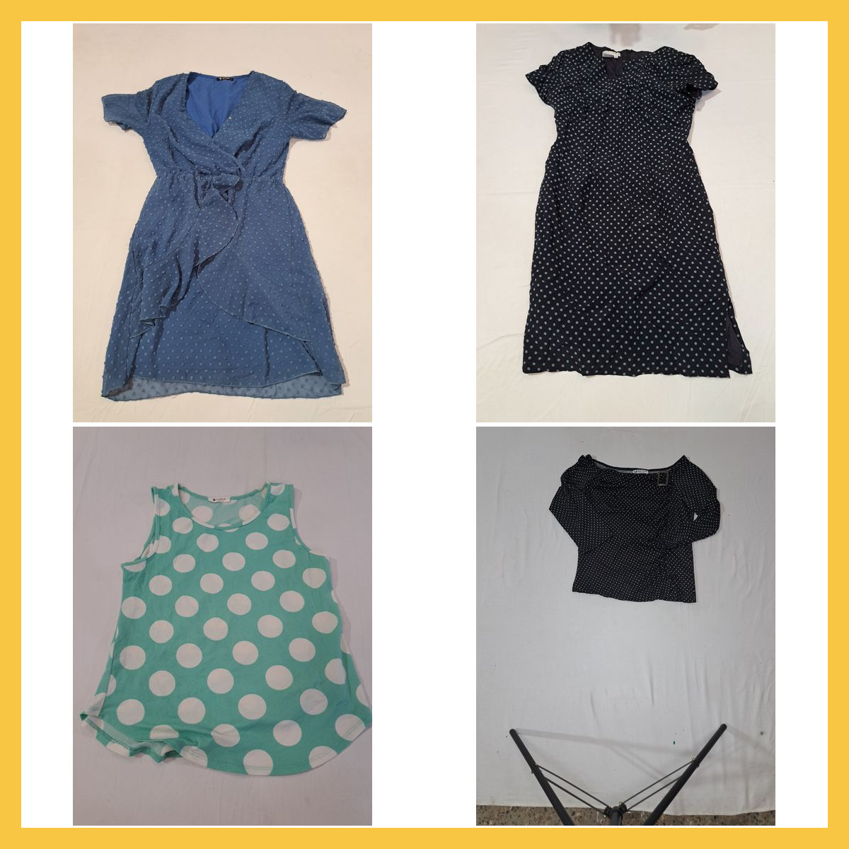 Polka Dot Chic Bundle: 10 Pc Women's Tops & Dresse..
