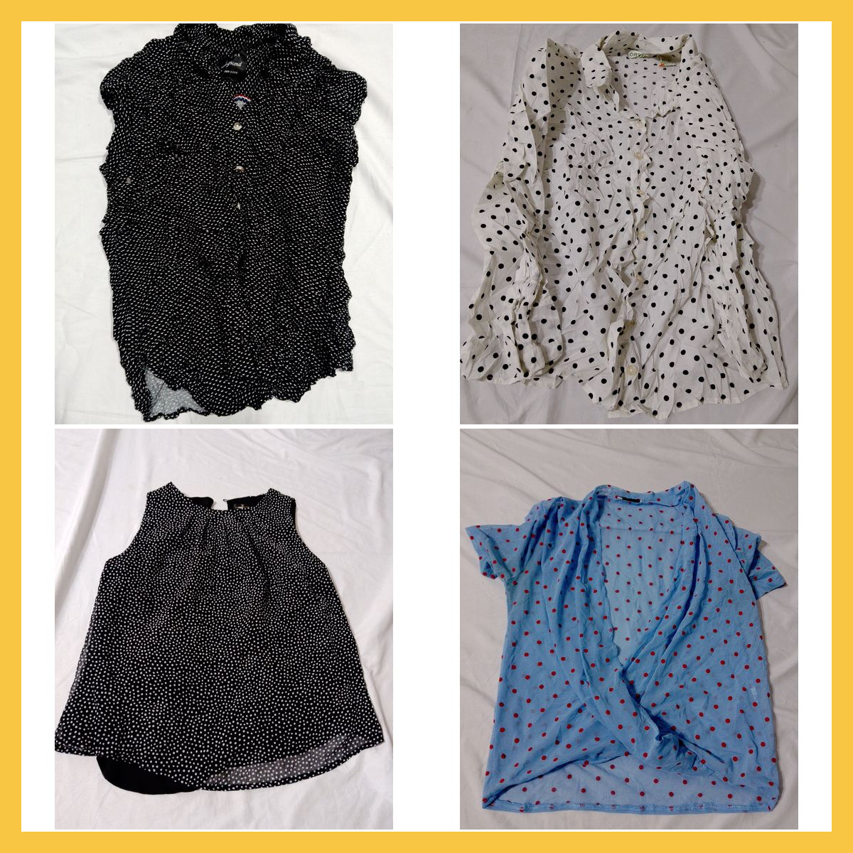 Polka Dot Blouse Bundle: J.Crew, Orvis, Zara & Mor..