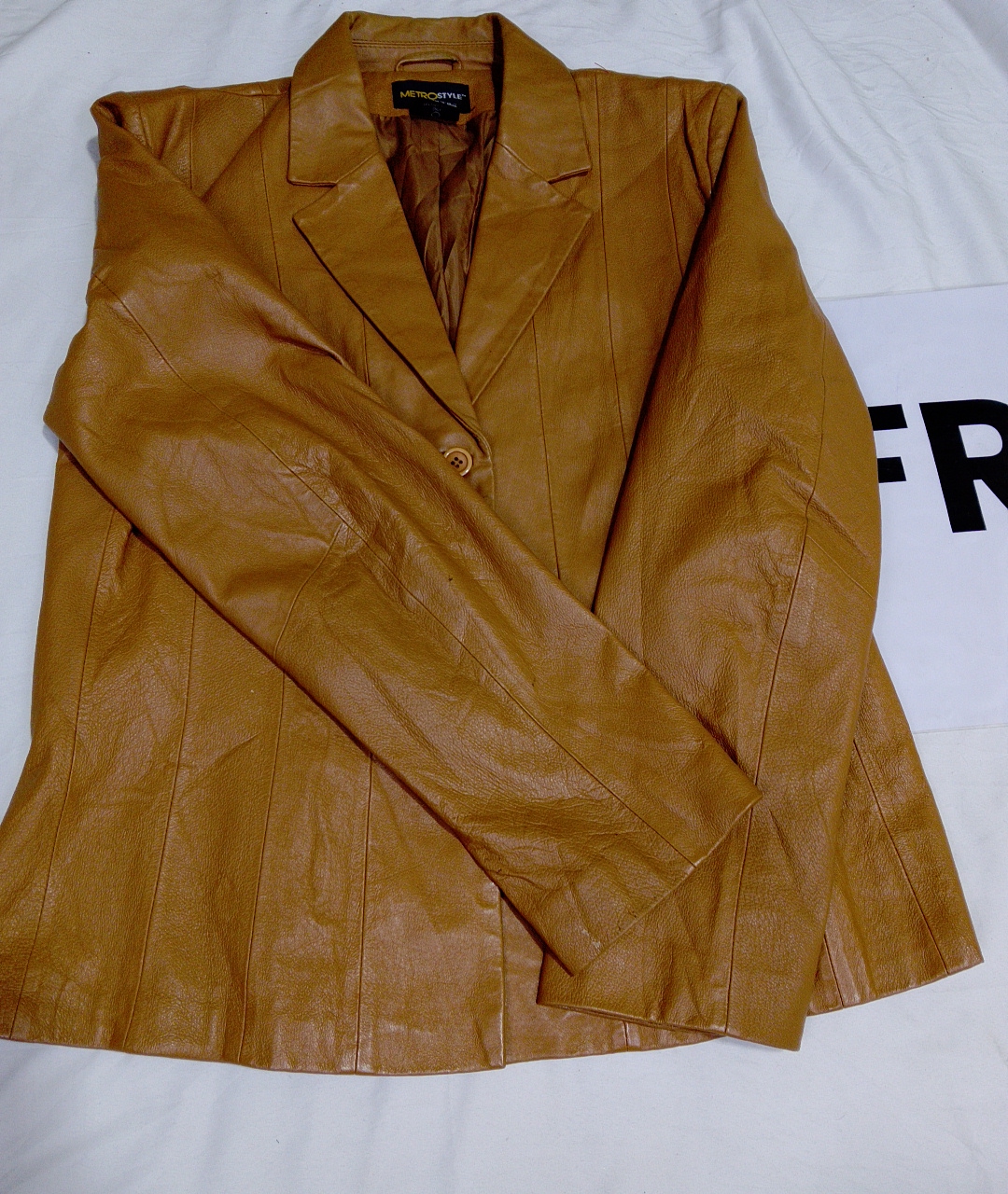 METROSTYLE Leather Blazer