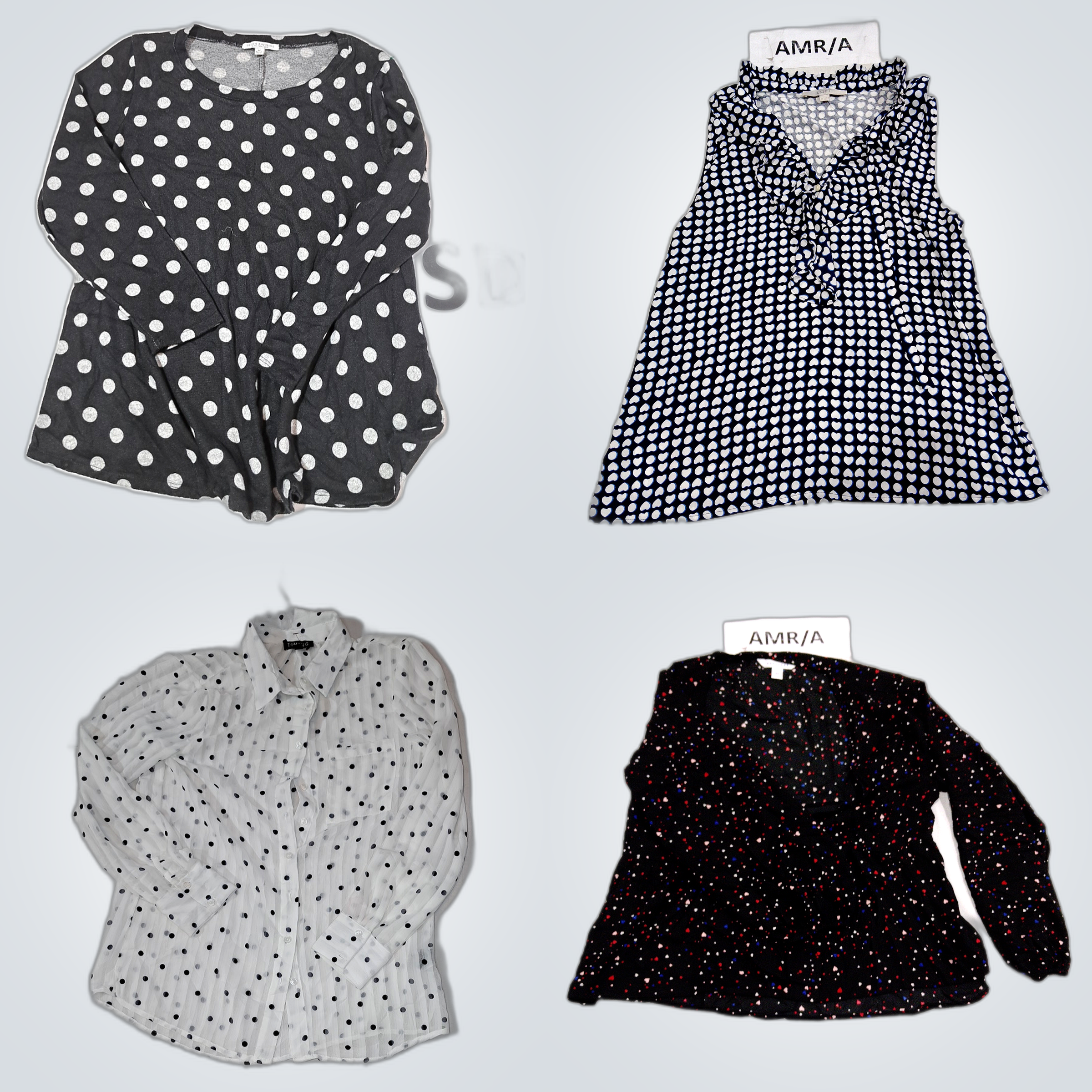 Pacchetto di Bluse a Pois: LOFT, Busta Verde e Alt..