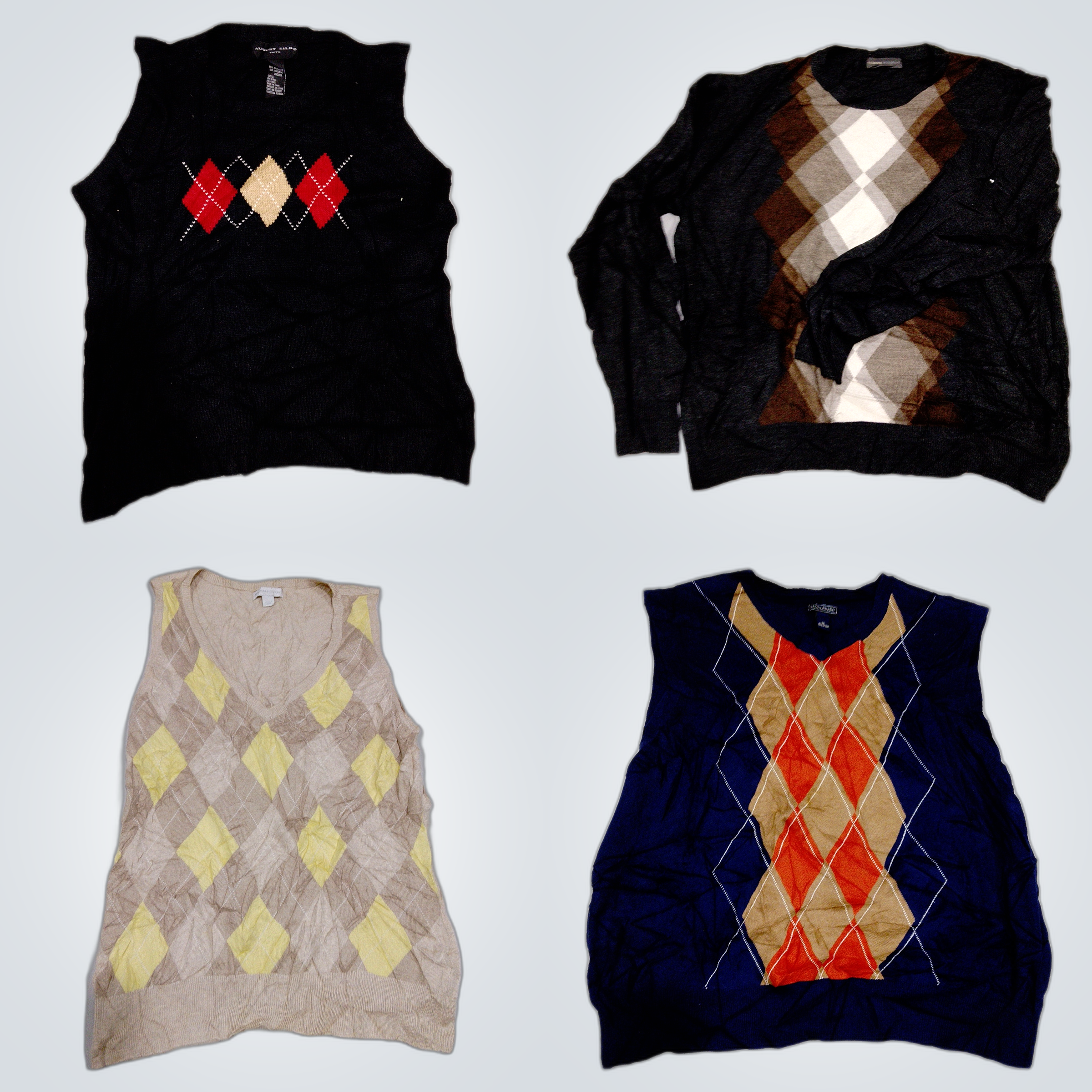 Argyle Chic Bundle: 10pc Mix of Sweaters & Vests f..