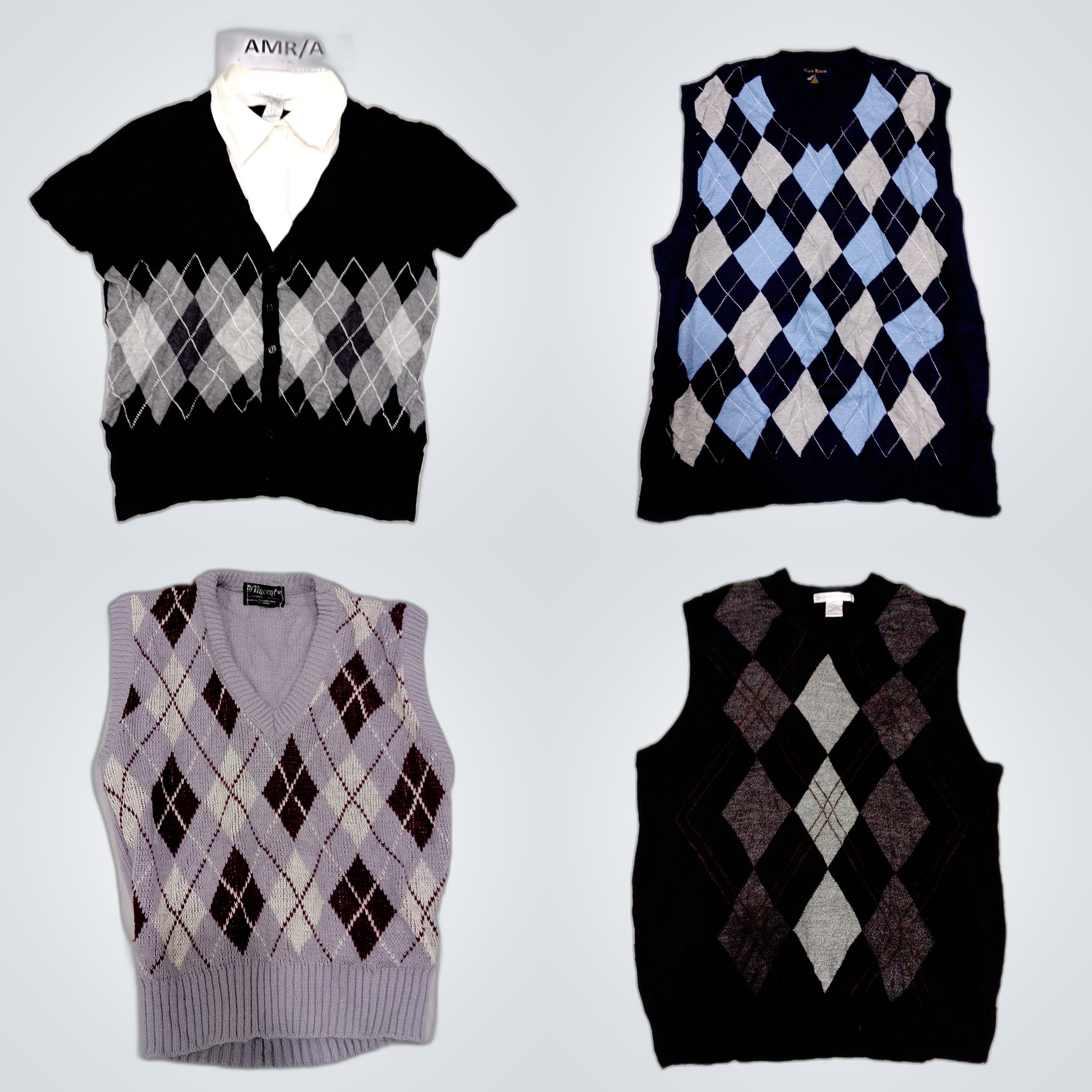 Ensemble de gilets en argyle - Fred David, Club Ro..