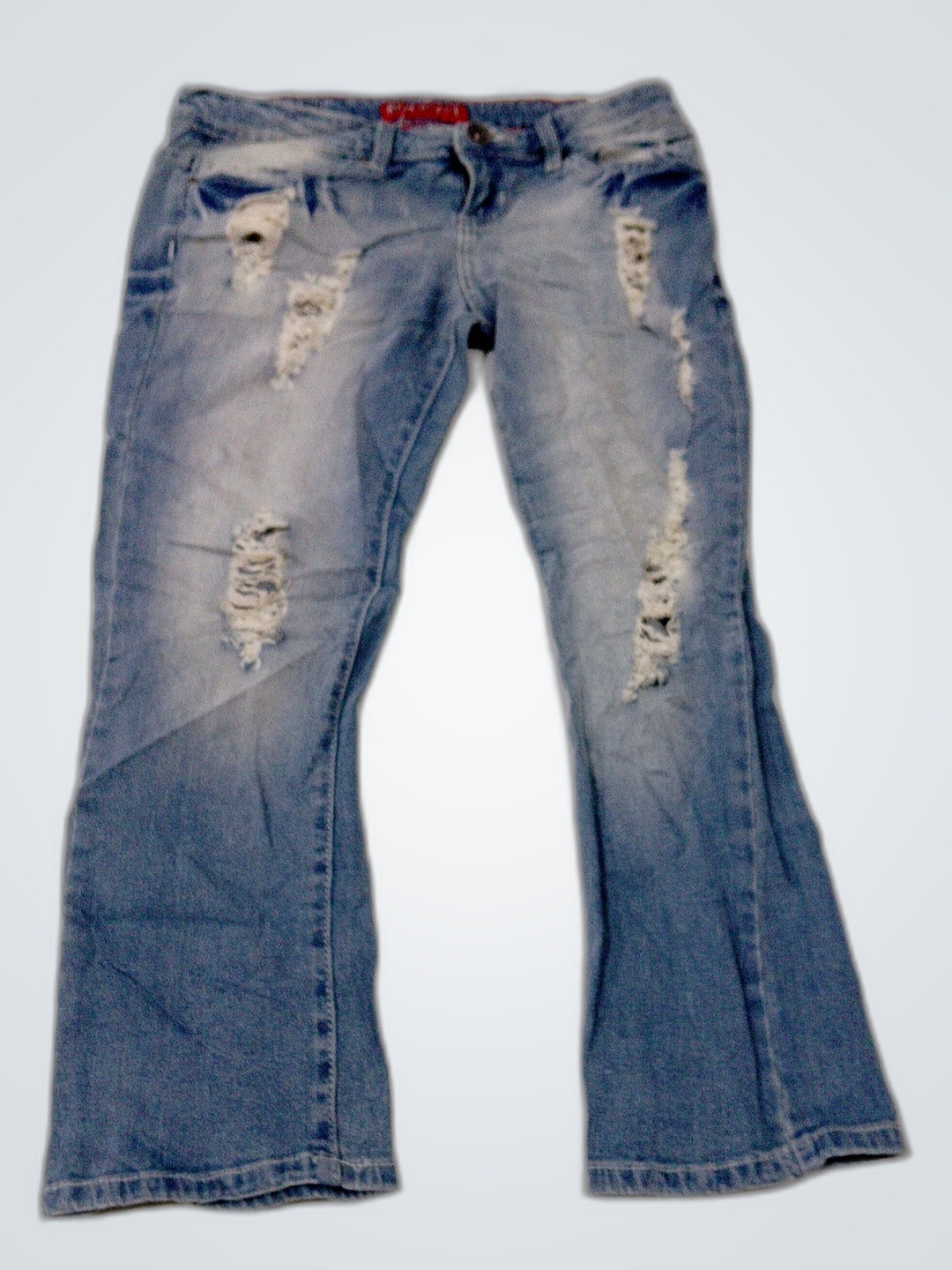 Red Rivet Zerrissene Jeans