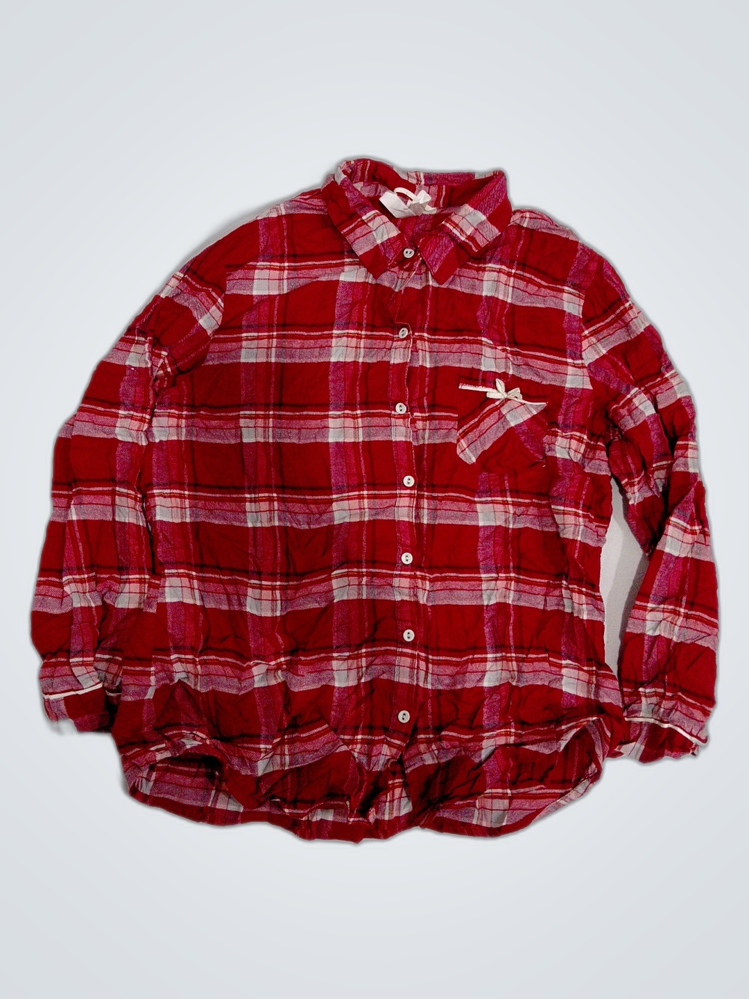 Red Plaid Sleepwear Shirt