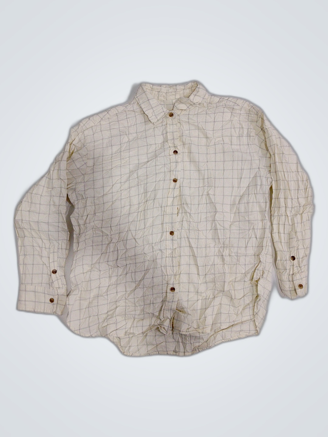 Camisa de Manga Longa xadrez Universal Thread