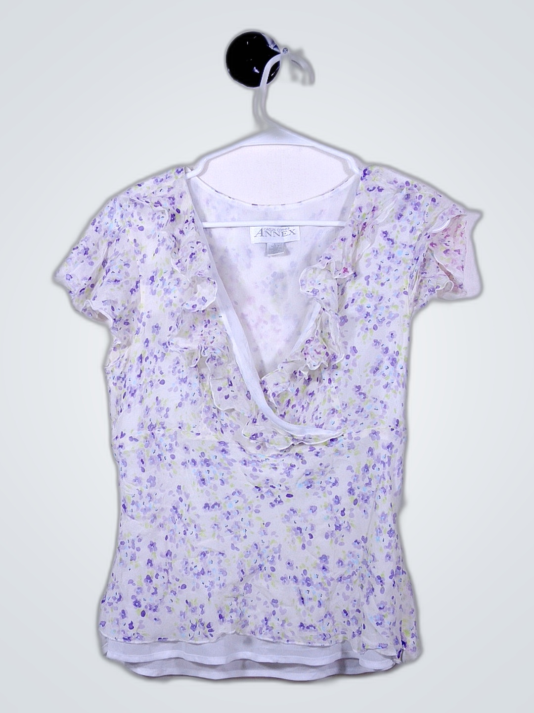 Casual Corner Printed Wrap Blouse