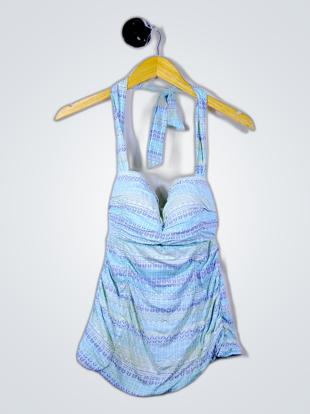 Blue and Green Striped Dress