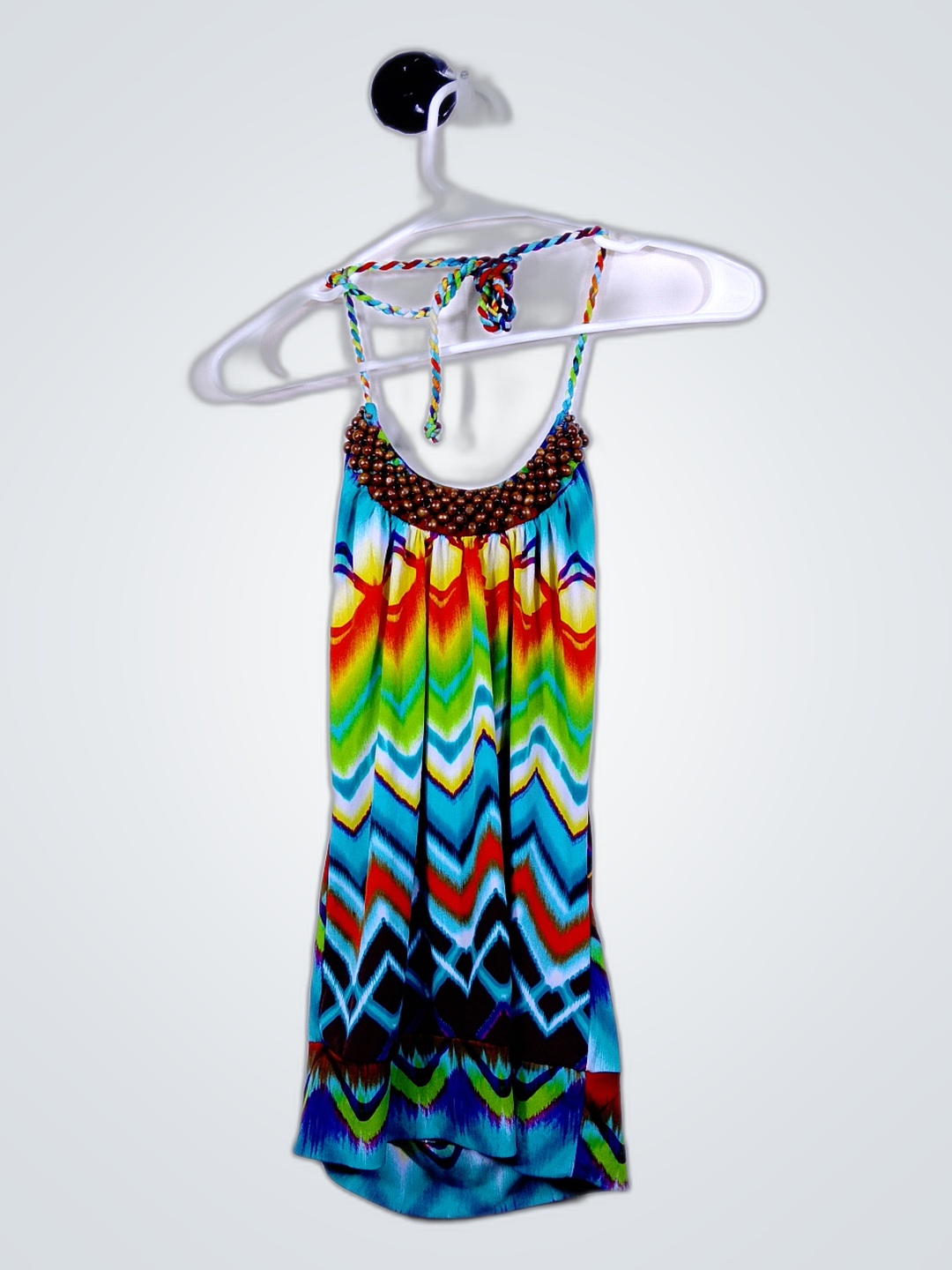 Vestido Halter Tie-Dye Multicolorido