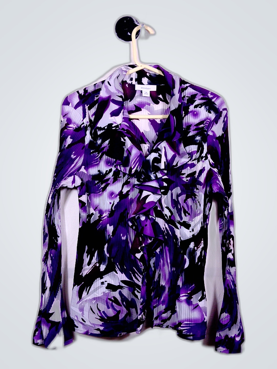 Dressbarn Purple Floral Blouse