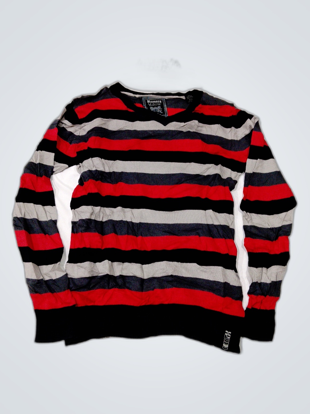 Rumors Striped V-Neck Sweater