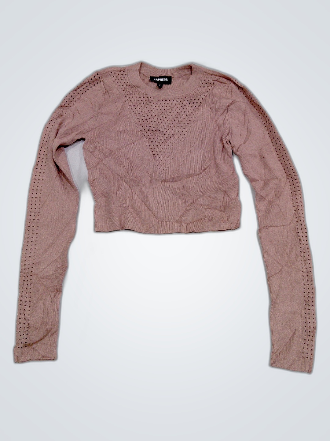 Pull court à manches longues rose express