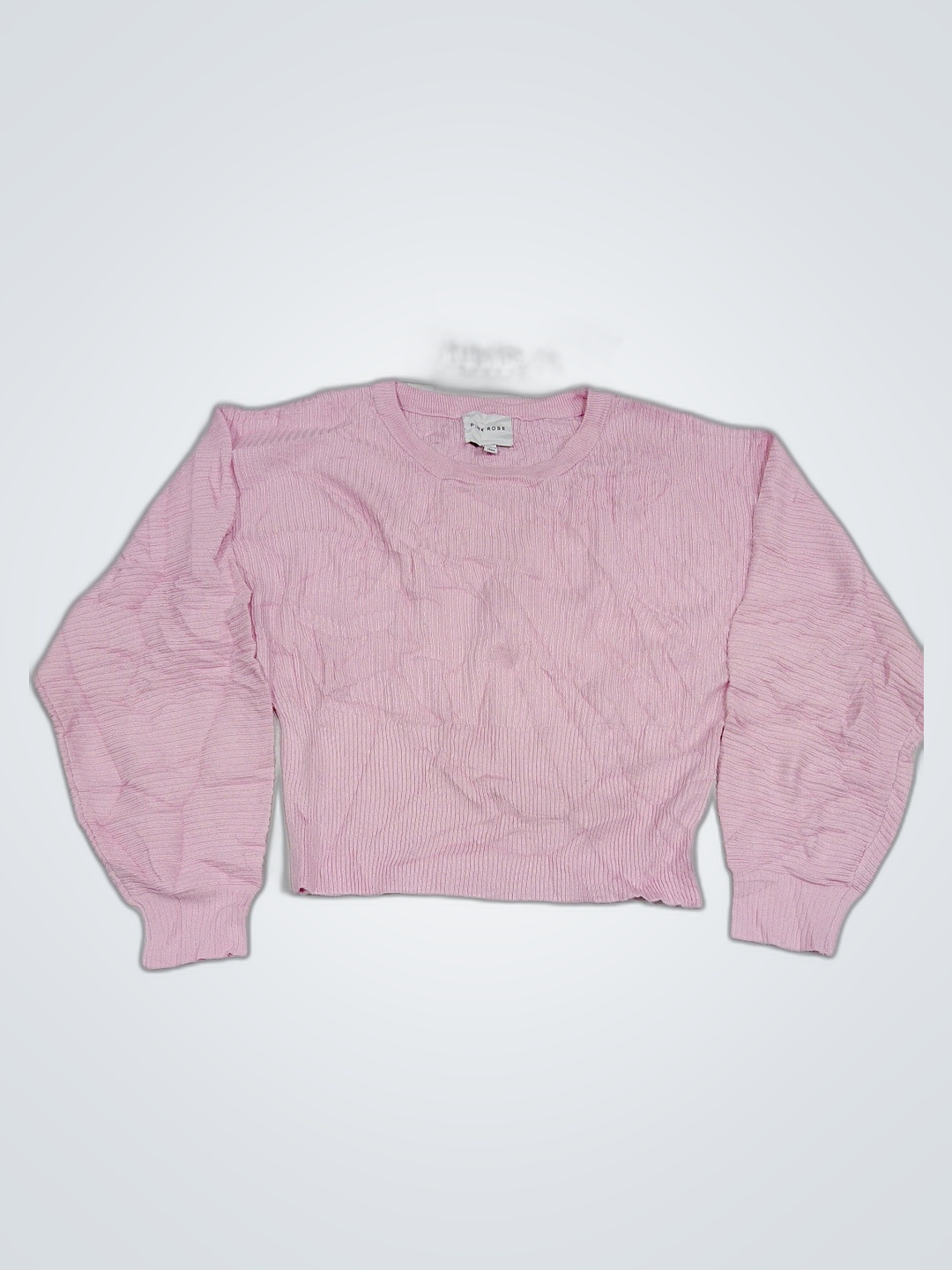 Pink Rose Ribbed Sweater