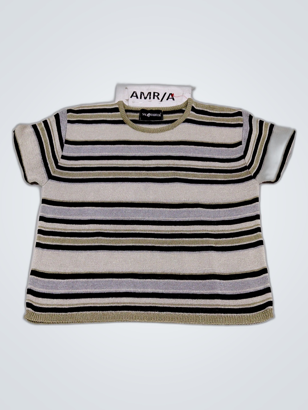 Sage Harbor Striped Knit Top