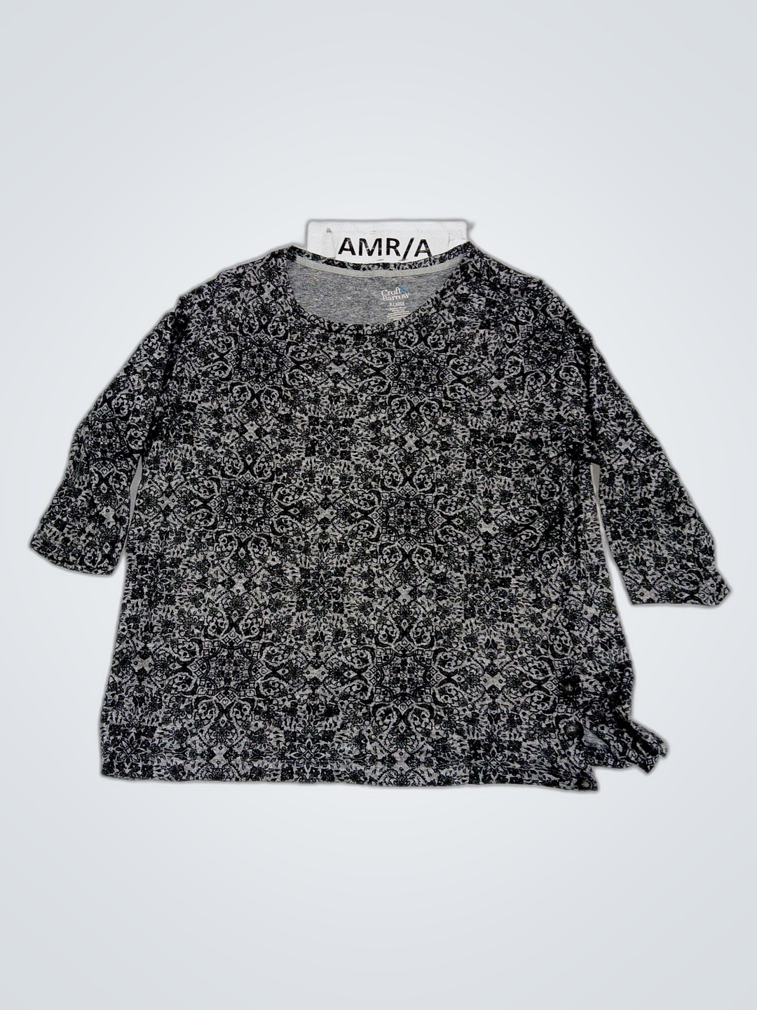 Blouse florale noire et blanche X-Large de Croft &..