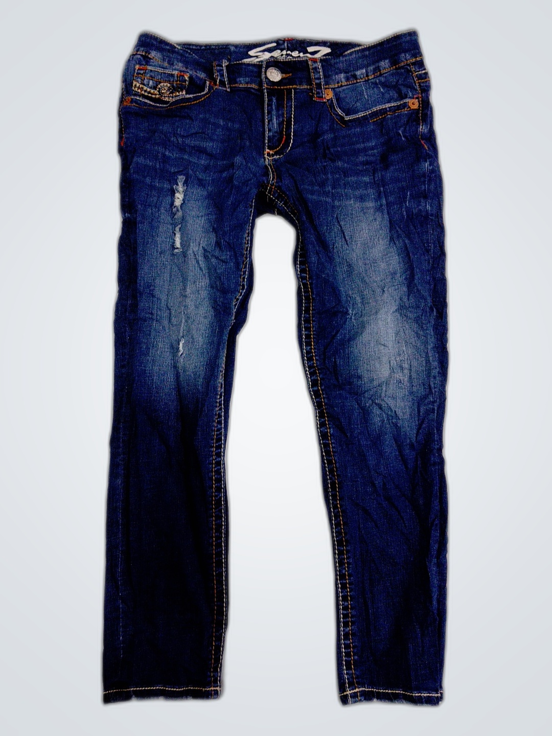 Seven for All Mankind Distressed Bootcut Jeans