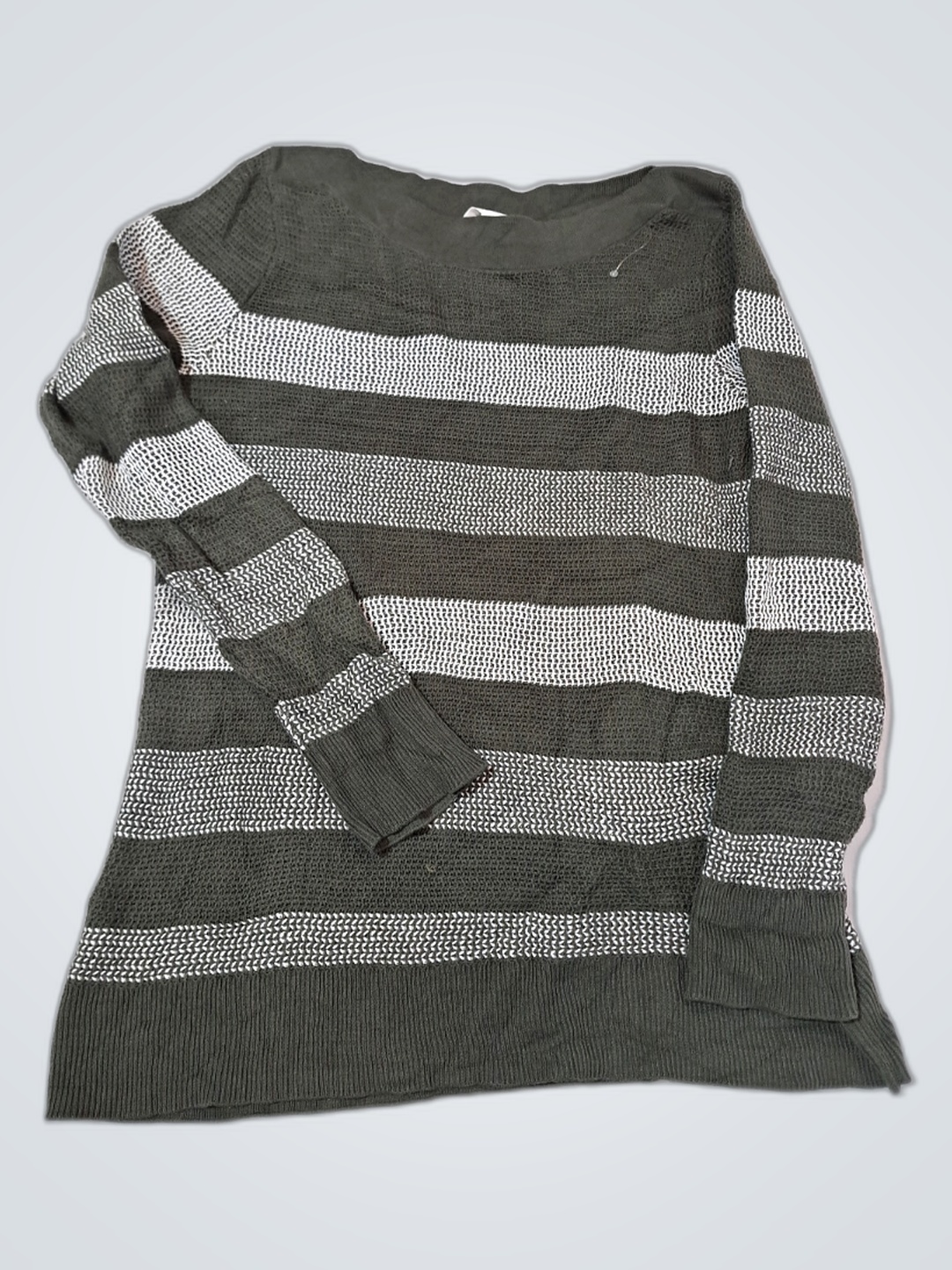 Gray Striped Sweater