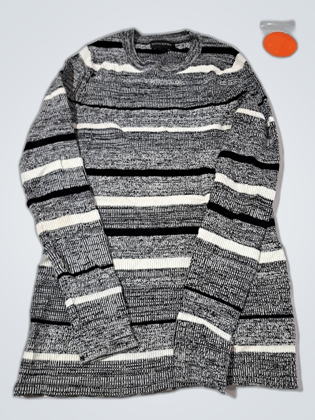 Pull à rayures grises Banana Republic