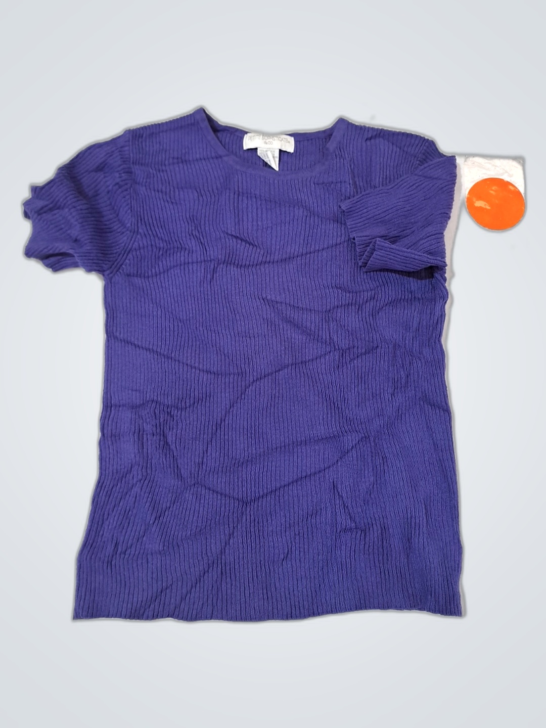 Petite Sophisticate Purple Knit Top