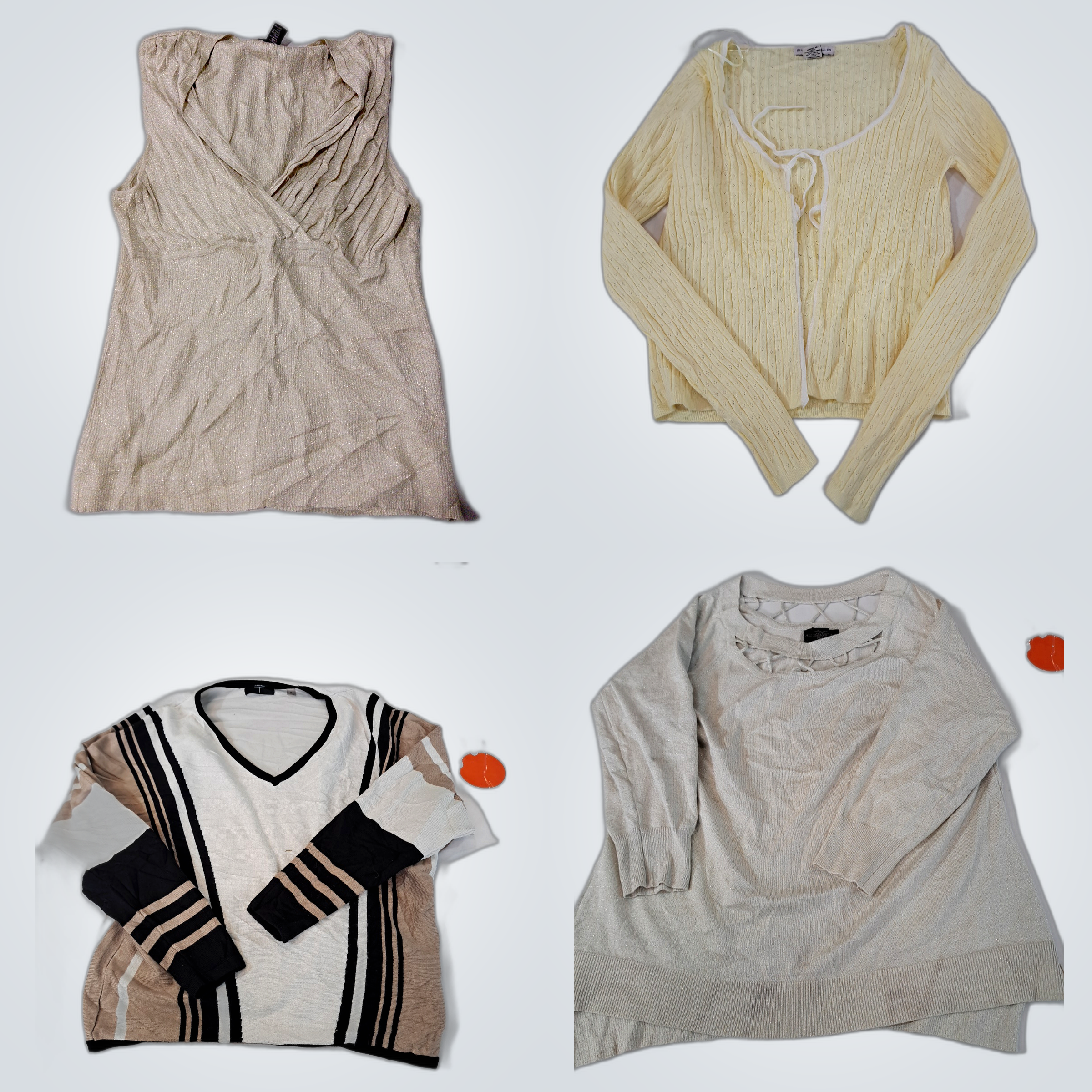 Designer Women's Bundle: Silk, Sweaters, Tops - Au..