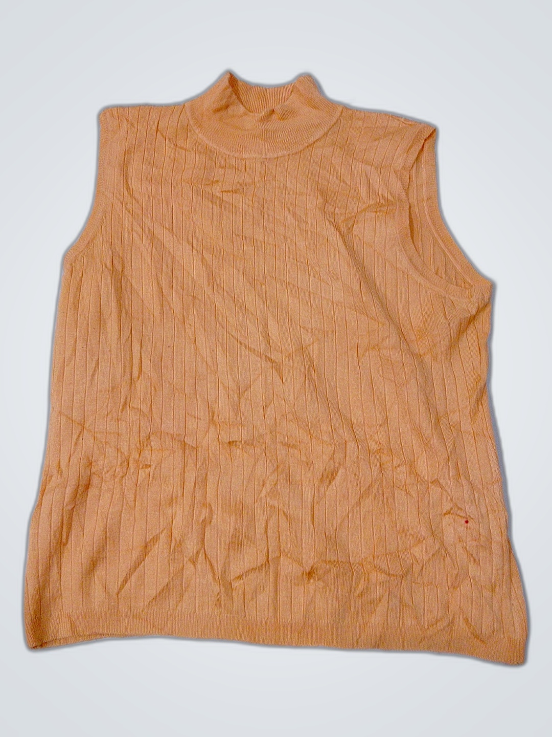 Orange Sleeveless Sweater Vest
