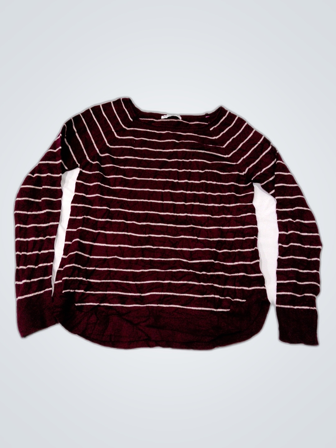 PINK CLOVER Pull à manches longues rayé bordeaux