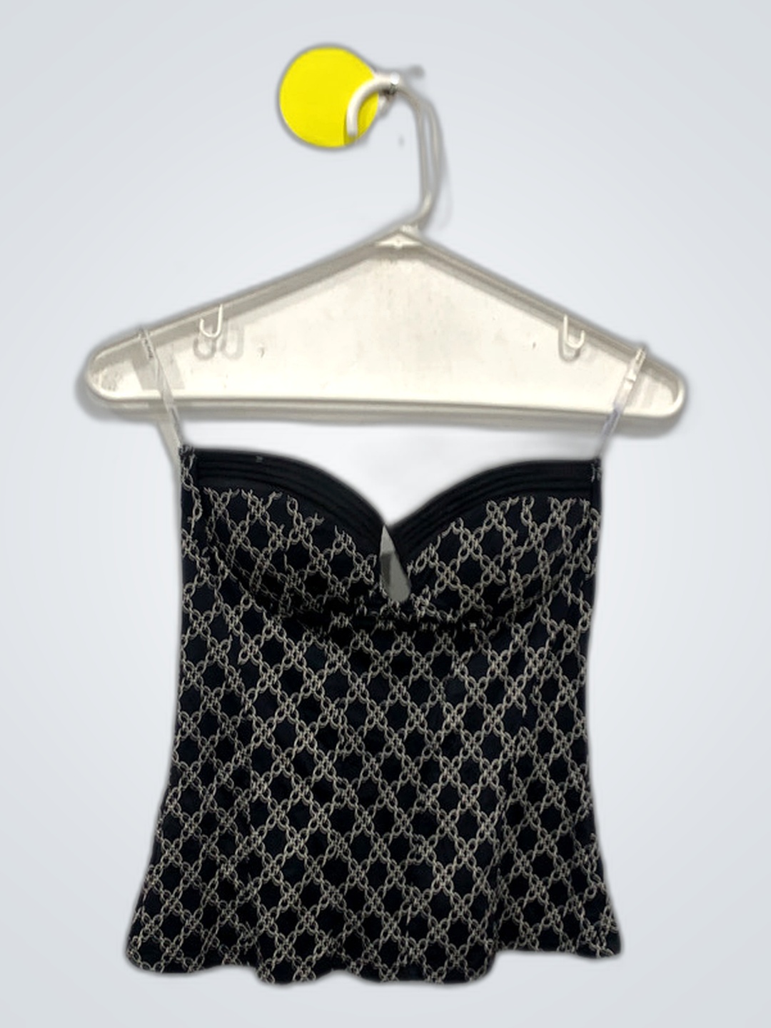 Corselet à motif noir et blanc Fortier