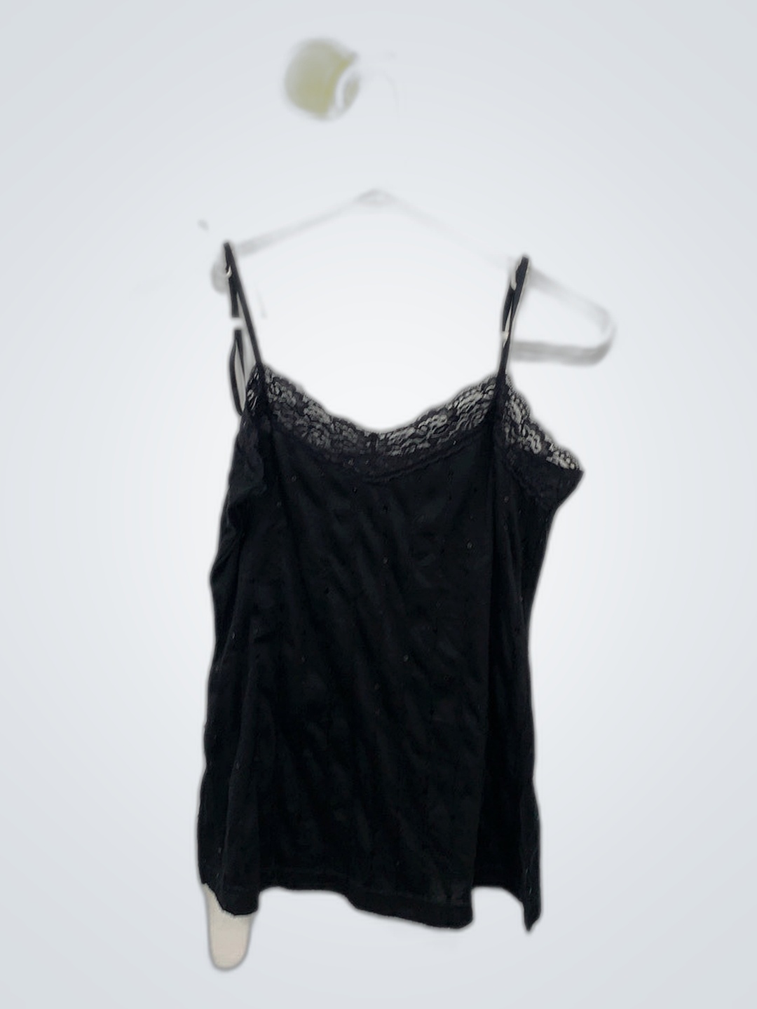 Black Lace-Trimmed Camisole