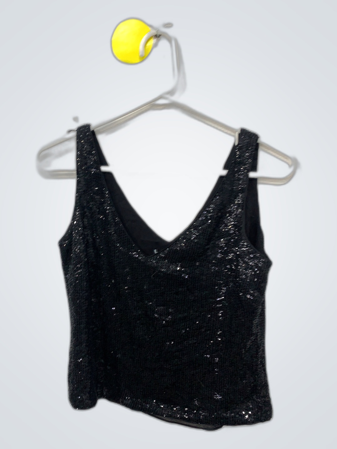 Top à sequins noirs