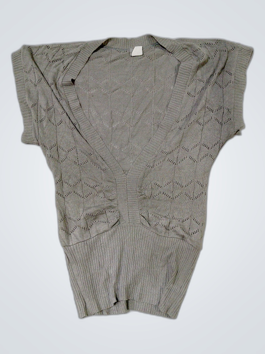 Top en tricot gris