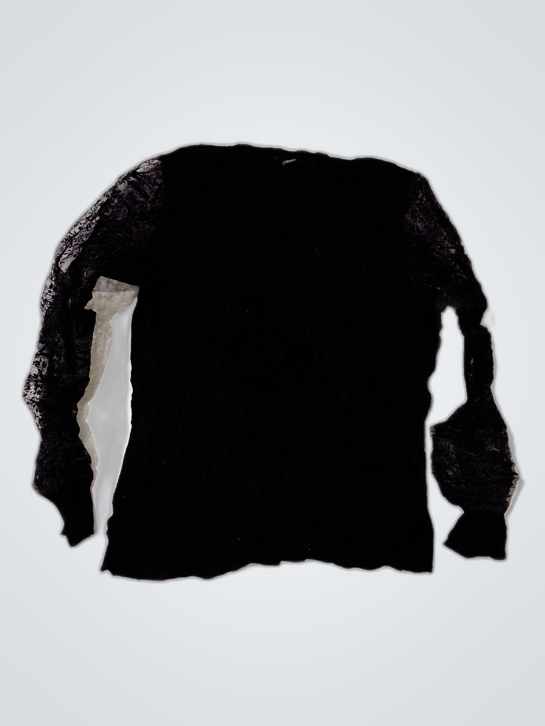 Black Lace Sleeve Top