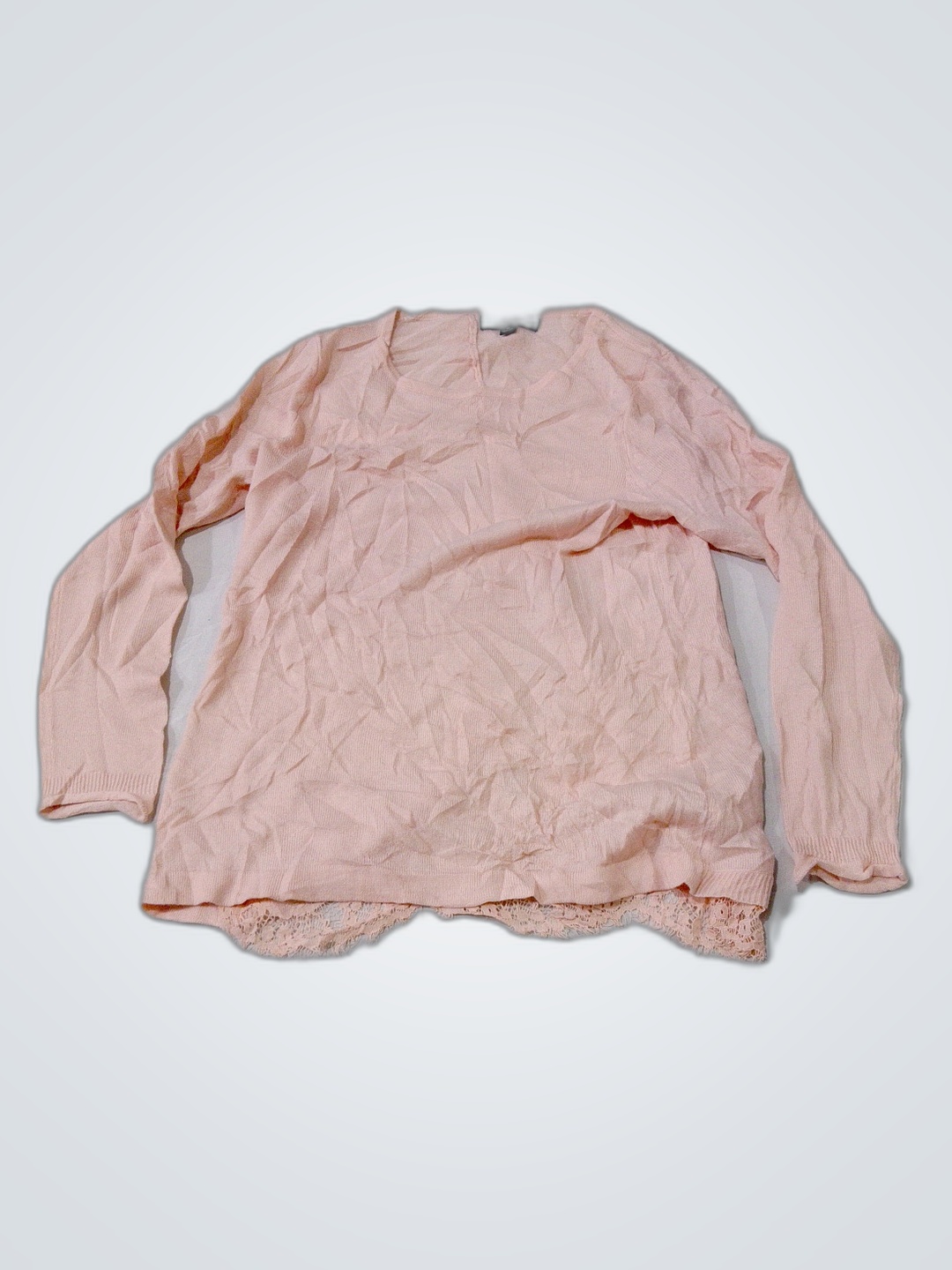 Top à manches longues rose