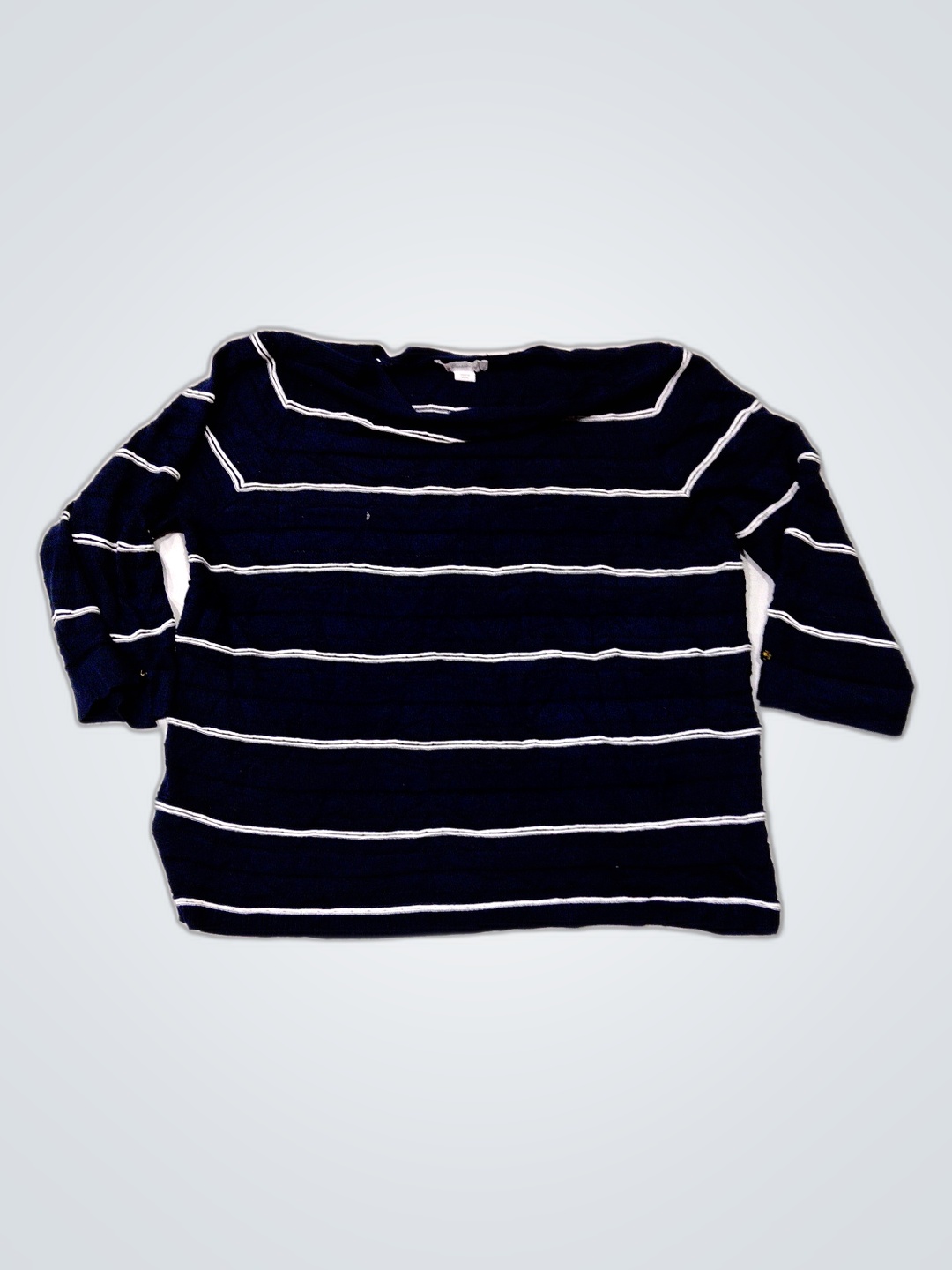 Claiborne Striped Off-Shoulder Sweater