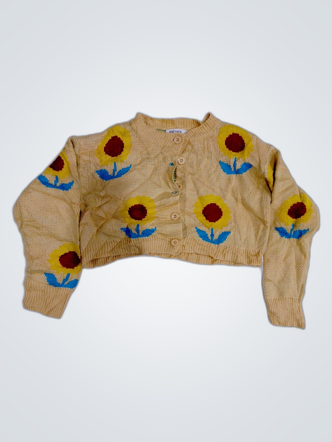 Grace Karin Floral Knit Sweater