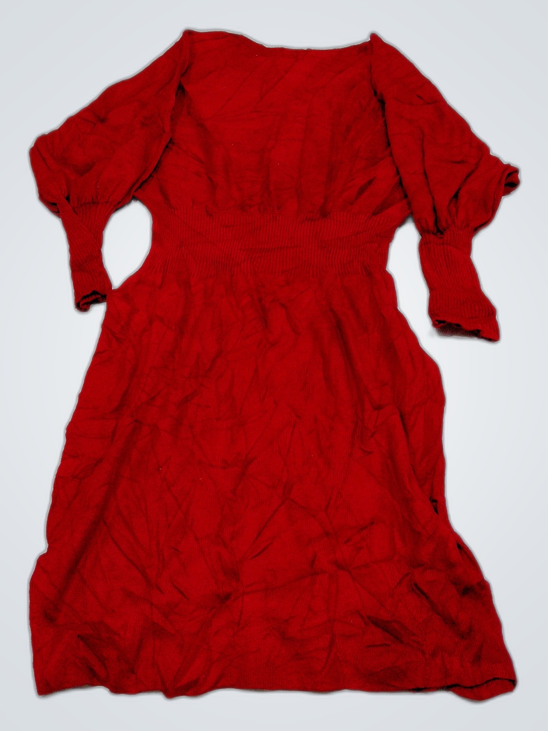 Rotes Strickkleid