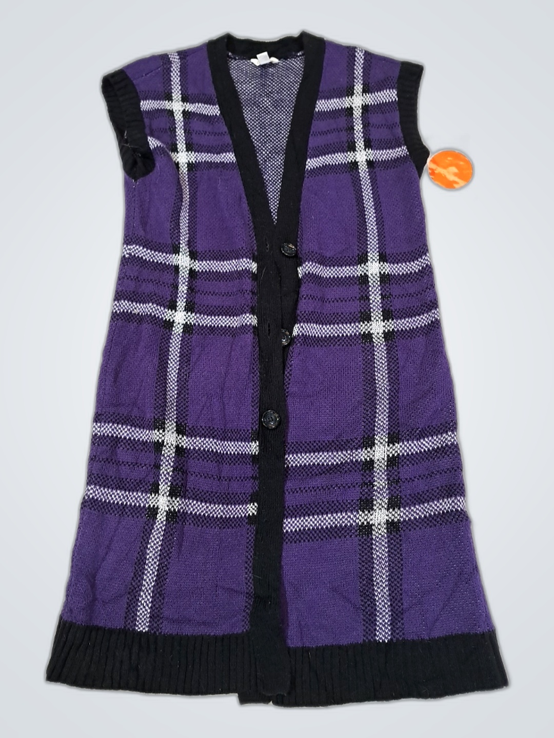 Chaleco en tartan violet