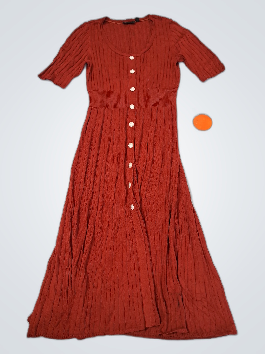 Robe maxi orange brûlé Nina Leonard