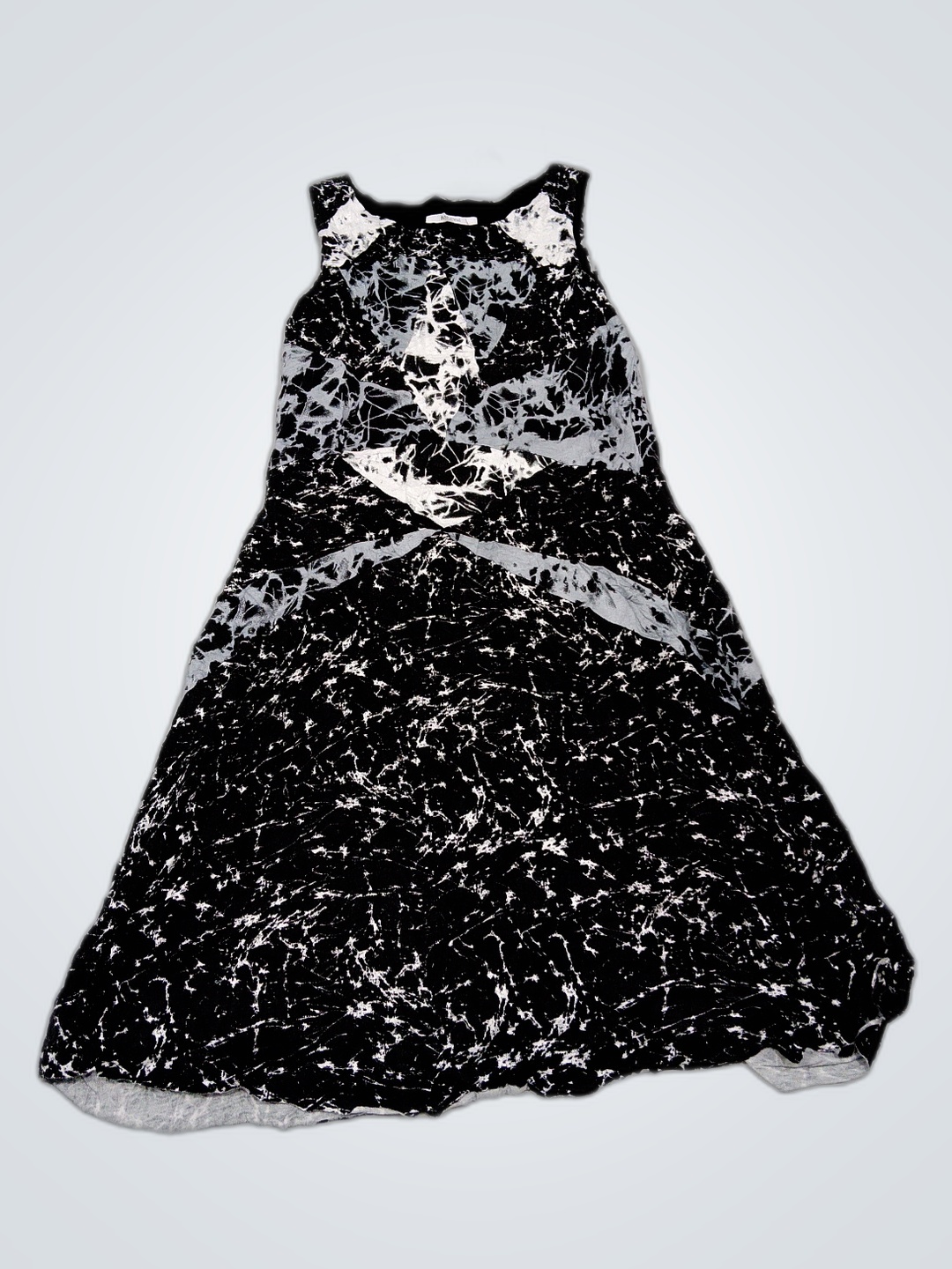 Bailey44 Kleid mit Schwarz-Weiß-Marmor-Effekt