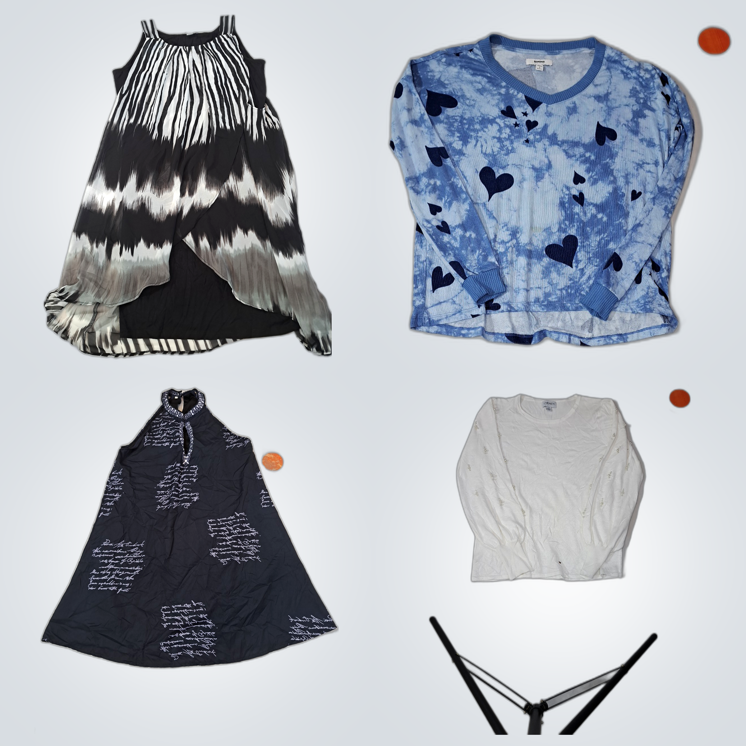 Designer Bundle: 10 Pc Women's Mix Midi Dresses, T..