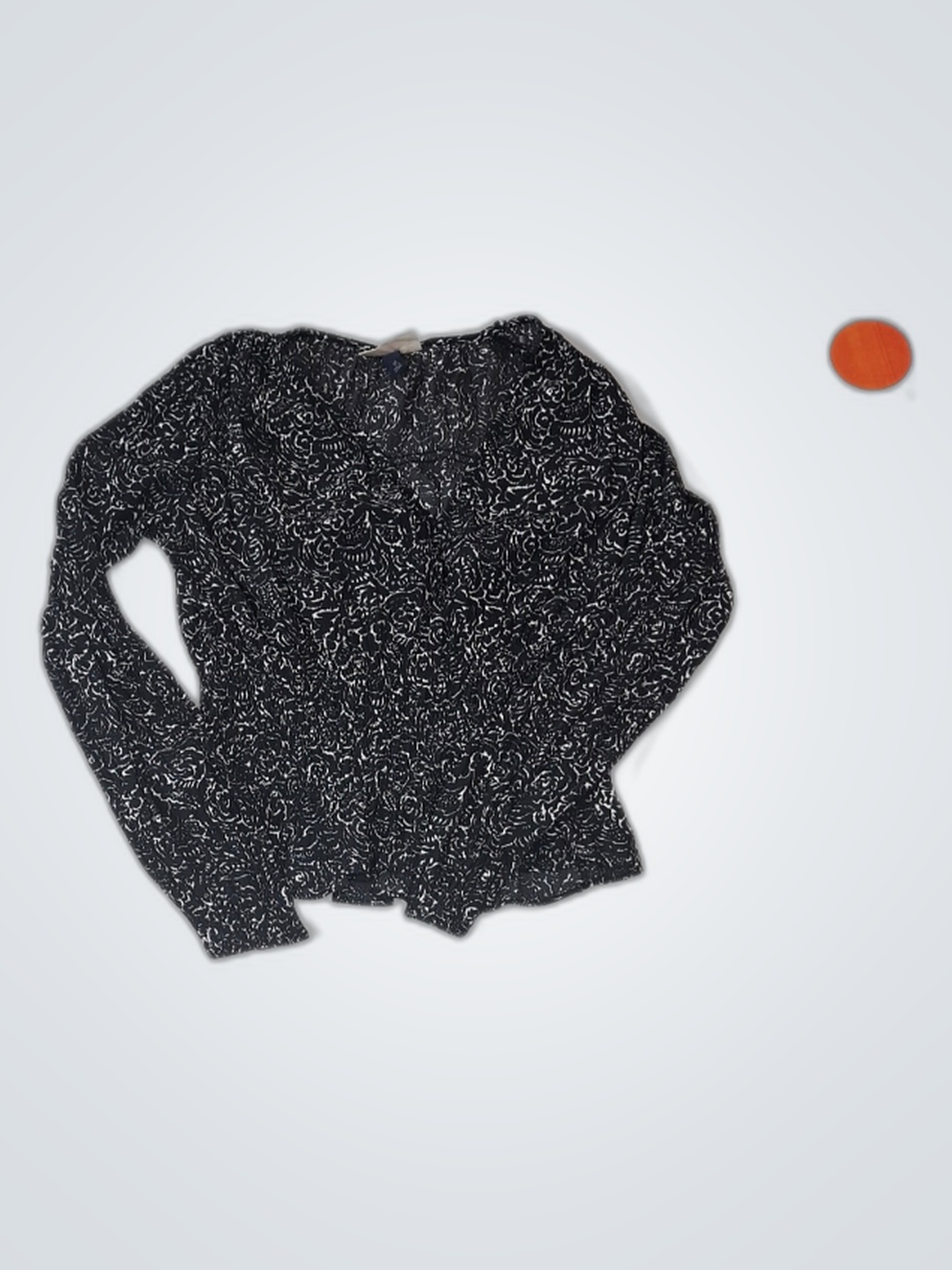 Universal Thread Women's Black Floral Blouse