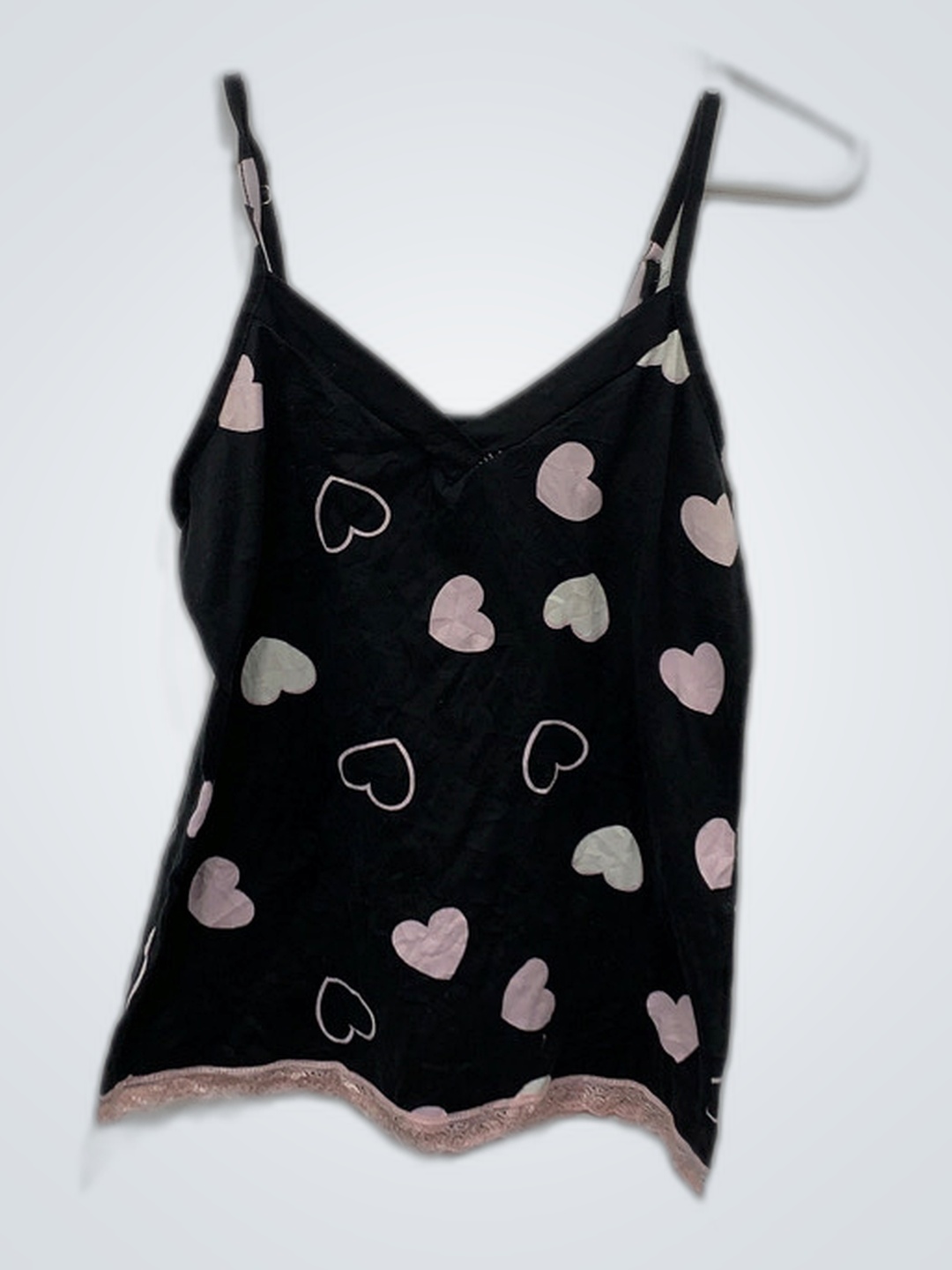 Black Heart Pattern Camisole