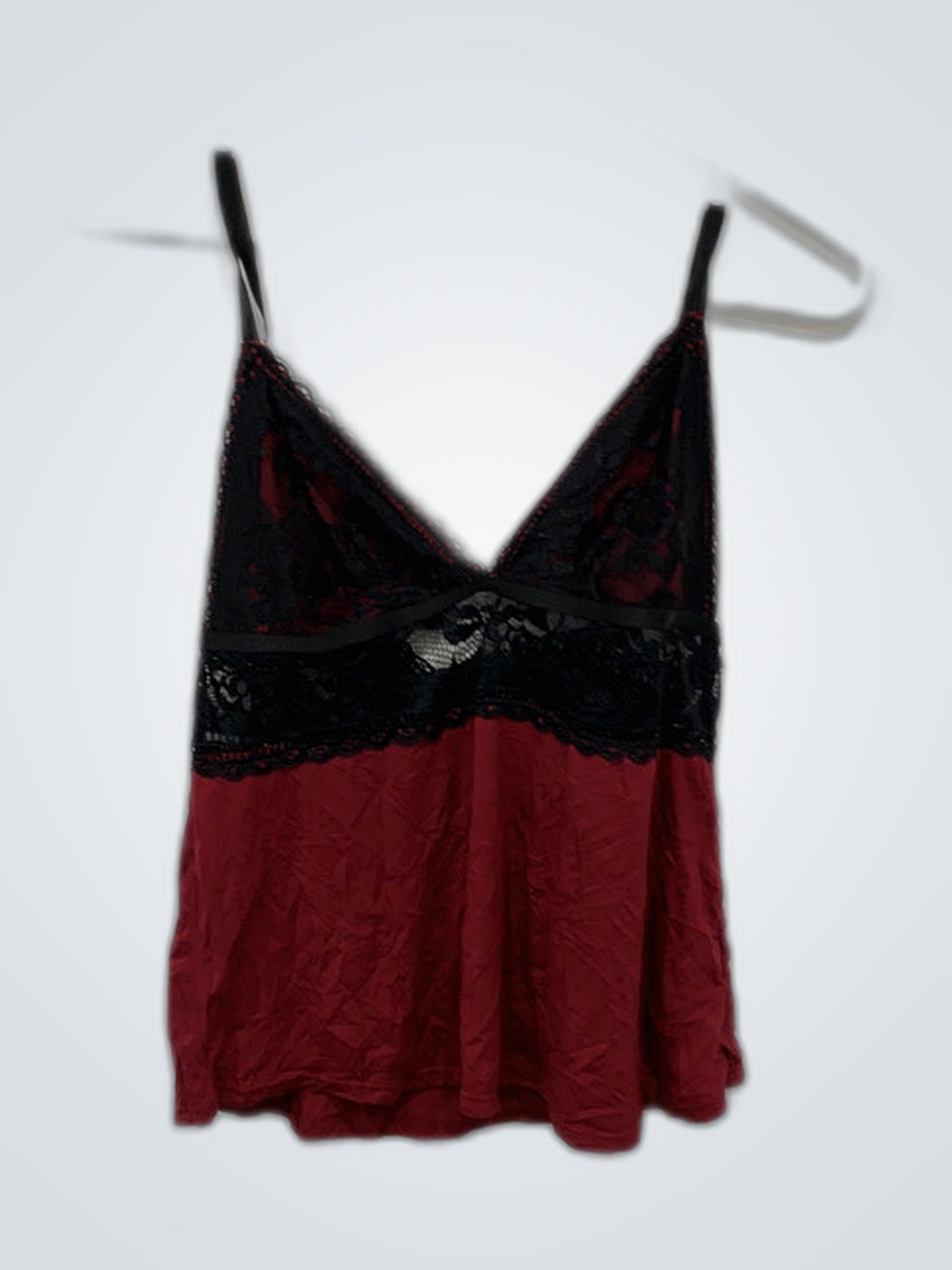 Red and Black Lace Camisole