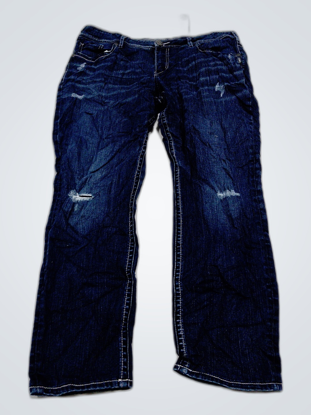 Silberne Boyfriend-Jeans